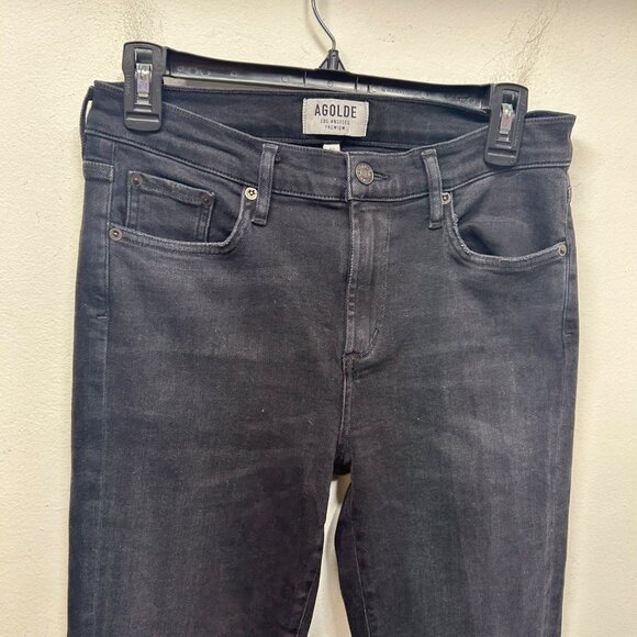 Agolde Sophie High-Rise Ankle Skinny Jeans Distressed Hem Size 29 - Picture 7 of 11